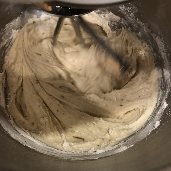 Enough flour added