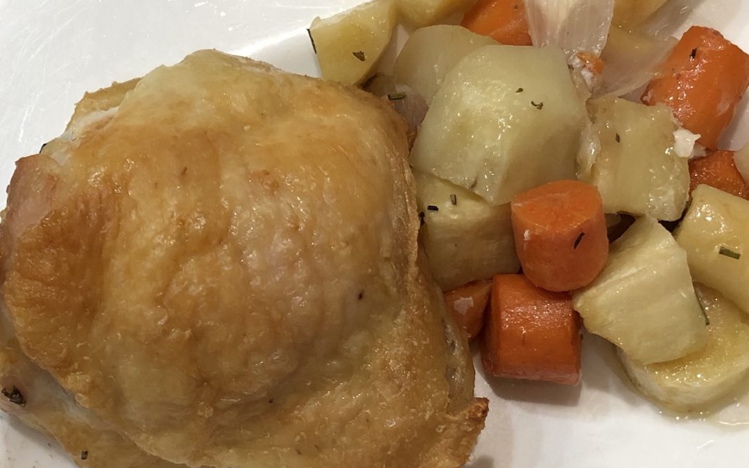 Roasted Chicken Thighs and Root Vegetables