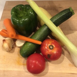 Ingredients for a small recipe of Mexican Squash.